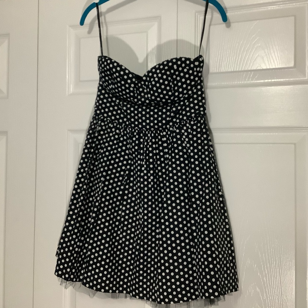 Forever 21 strapless polka dots dress